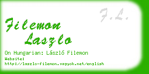 filemon laszlo business card