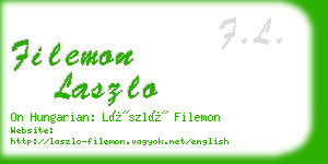 filemon laszlo business card